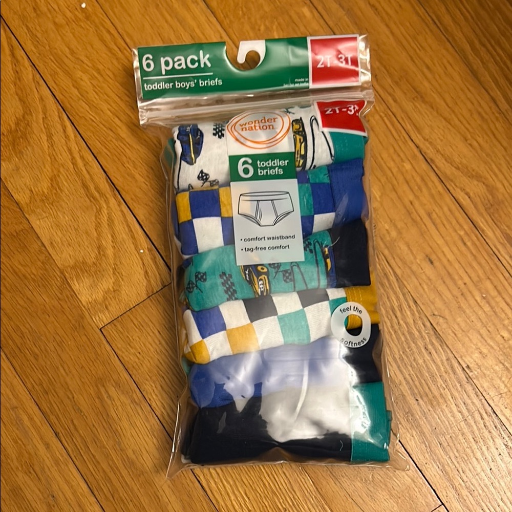 Wonder Nation Toddler Boys' Briefs 6-Pack - Multicolor